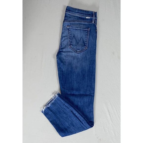 Mother 'The Rascal' Ankle Snippet Raw Cuff Stretch Denim Jeans. Women's 26, GUC! - Picture 1 of 13